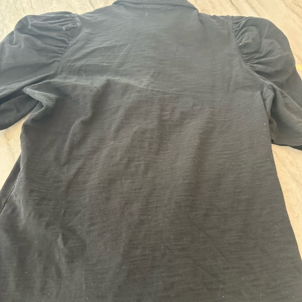 Nation Ltd Black Puff Sleeve Top size medium